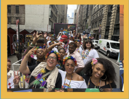 Baltic Street team members celebrating at the 2026 New York City Pride March